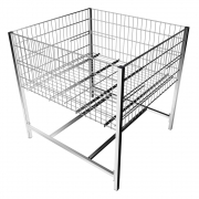 Фото Стол для распродаж хромированный Shols 0392-80-80, картинка, монтаж, сервис, доставка, сервисное обслуживание