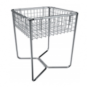 Фото Стол для распродаж хромированный Shols 0401-65-65, картинка, монтаж, сервис, доставка, сервисное обслуживание