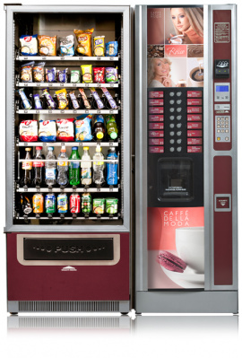 Фото Комбинированный торговый автомат Unicum RossoBar, картинка, монтаж, сервис, доставка, сервисное обслуживание