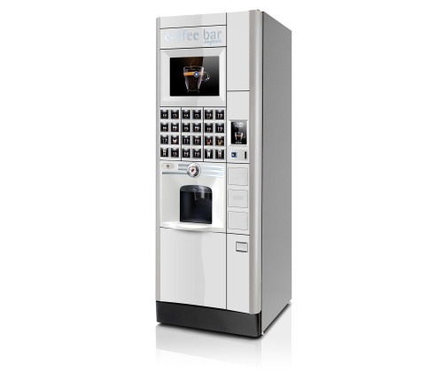 Фото Вендинговый аппарат для кофе Rheavendors Luce x2 premium I8 R5 2T white, картинка, монтаж, сервис, доставка, сервисное обслуживание