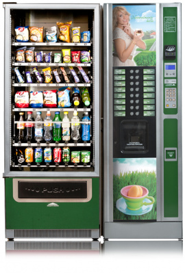 Фото Комбинированный торговый автомат Unicum RossoBar, картинка, монтаж, сервис, доставка, сервисное обслуживание