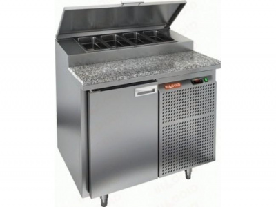 Фото Стол холодильный для пиццы Hicold PZ2-1/GN (1/6Н) камень со стеклом, картинка, монтаж, сервис, доставка, сервисное обслуживание