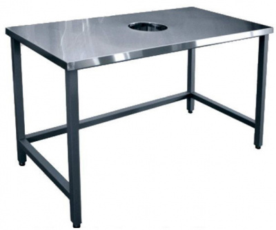 Фото Стол для сбора отходов без борта, столеш.нерж., каркас оцинк СРО-2/1800-ЮТ, картинка, монтаж, сервис, доставка, сервисное обслуживание