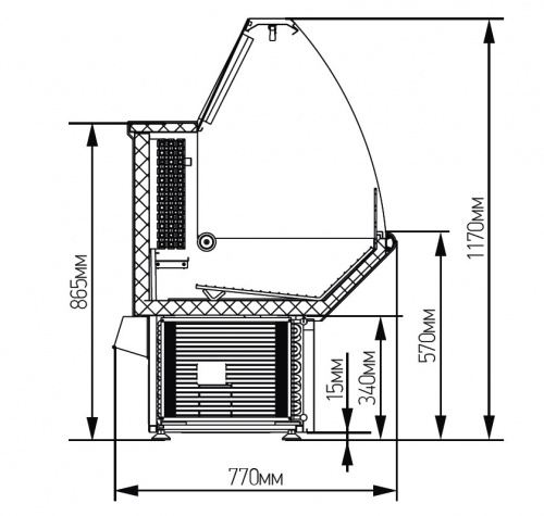 Фото Холодильная витрина МХМ Нова ВХН 1.5, картинка, монтаж, сервис, доставка, сервисное обслуживание