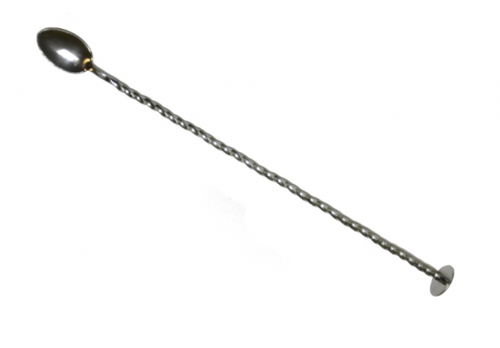 Фото Ложка барменская витая с плоск. кнопкой овал 33 см. нерж. MGSteel, картинка, монтаж, сервис, доставка, сервисное обслуживание