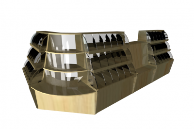 Фото Стеллаж для конфет Фабрика Авторской мебели Фружеле 100В (6,7,8,9 ячеек) 3 яруса, картинка, монтаж, сервис, доставка, сервисное обслуживание