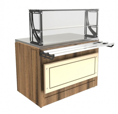 Фото Прилавок нейтральный Провиантъ LN Steel 505 с полкой, картинка, монтаж, сервис, доставка, сервисное обслуживание