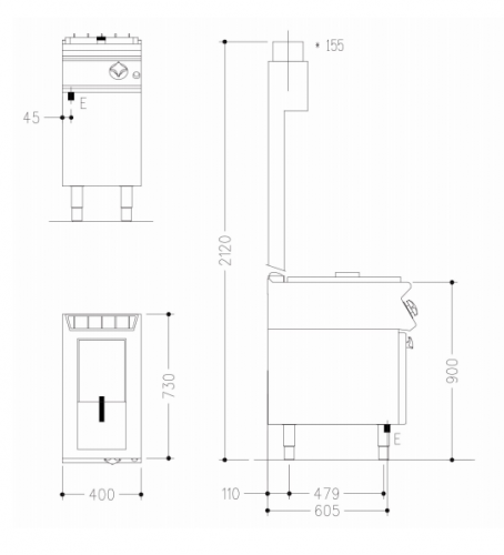 Фото Фритюрница Mareno NF74E10TK, картинка, монтаж, сервис, доставка, сервисное обслуживание