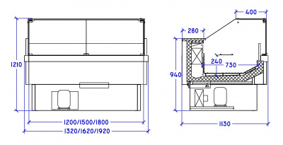 Фото Витрина низкотемпературная Enteco Немига Cube 120 ВН, картинка, монтаж, сервис, доставка, сервисное обслуживание