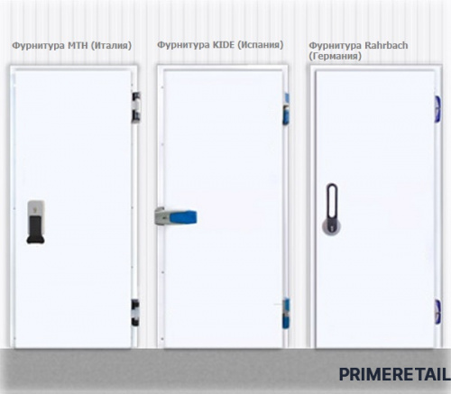 Фото Дверной блок для холодильной камеры Профхолод распашная одностворчатая дверь 1200x2100 (80мм), картинка, монтаж, сервис, доставка, сервисное обслуживание