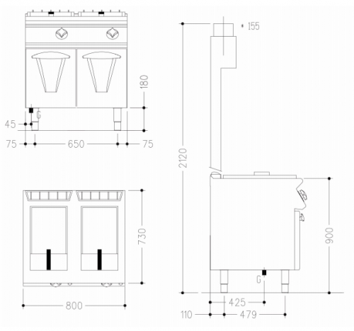 Фото Фритюрница Mareno NF78G15, картинка, монтаж, сервис, доставка, сервисное обслуживание