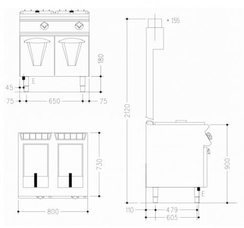 Фото Фритюрница Mareno NF78E152, картинка, монтаж, сервис, доставка, сервисное обслуживание
