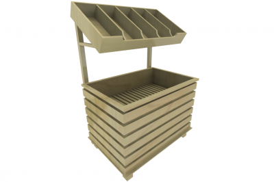 Фото Овощной развал Фабрика Авторской мебели Короб с надстройкой 1500, картинка, монтаж, сервис, доставка, сервисное обслуживание