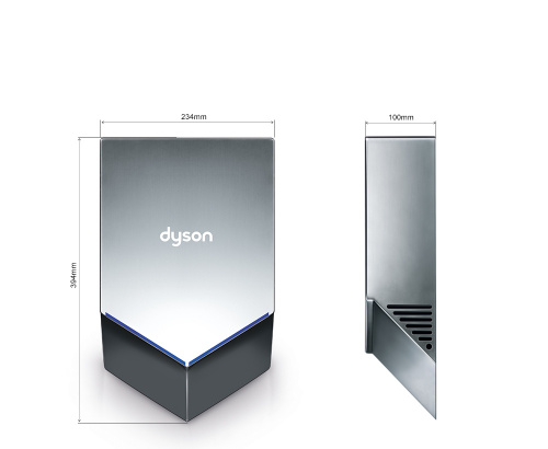 Фото Сушилка для рук Dyson Airblade V HU02 цвет никель, картинка, монтаж, сервис, доставка, сервисное обслуживание