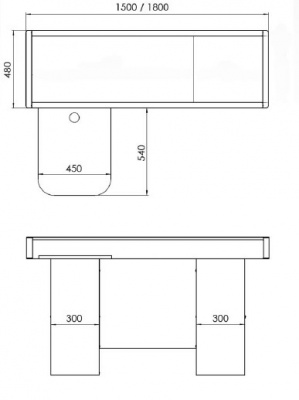 Фото Расчетный стол универсальный с узким накопителем Golfstream Двина РС- У-БТ10-НУ4-0, картинка, монтаж, сервис, доставка, сервисное обслуживание