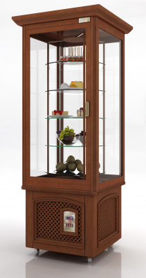 Фото Витрина вертикальная кондитерская Glacier Лидия, картинка, монтаж, сервис, доставка, сервисное обслуживание