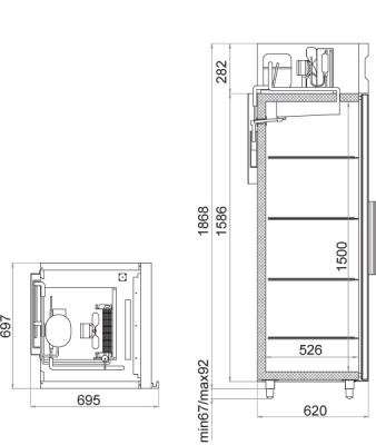 Фото Морозильный шкаф Polair CB105-S (ШН-0,5), картинка, монтаж, сервис, доставка, сервисное обслуживание