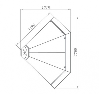 Фото Холодильная витрина BrandFord Aurora Открытый угол 90 вентилируемая Self, картинка, монтаж, сервис, доставка, сервисное обслуживание