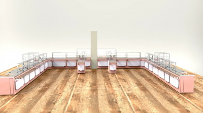 Фото Витрина нейтральная (кондитерская) Провиантъ LKN Steel 1105 (неохлаждаемая), картинка, монтаж, сервис, доставка, сервисное обслуживание