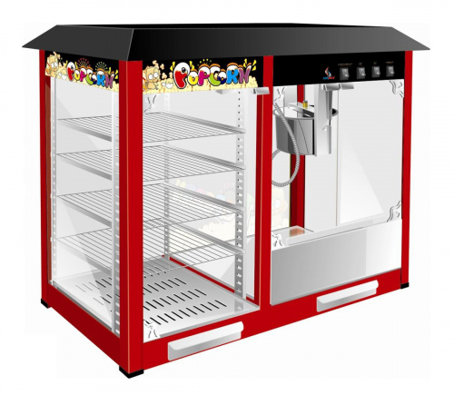 Фото Аппарат для попкорна Airhot POP-6W с витриной, картинка, монтаж, сервис, доставка, сервисное обслуживание