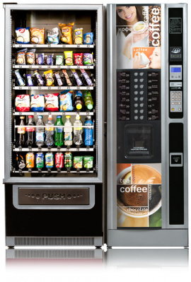 Фото Комбинированный торговый автомат Unicum RossoBar Long, картинка, монтаж, сервис, доставка, сервисное обслуживание