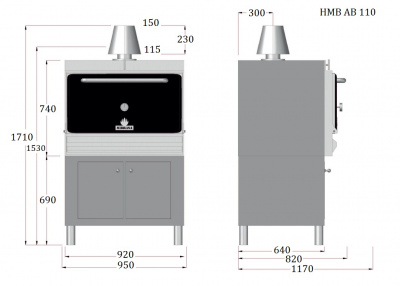 Фото Гриль хоспер Mibrasa HMB AB 110, картинка, монтаж, сервис, доставка, сервисное обслуживание