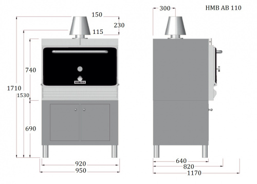 Фото Гриль хоспер Mibrasa HMB AB 110, картинка, монтаж, сервис, доставка, сервисное обслуживание