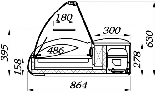 Фото Витрина холодильная Полюс Арго-1,0 ВХСн (А87 SV 1,0-1), картинка, монтаж, сервис, доставка, сервисное обслуживание