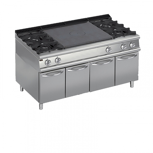 Фото Плита со сплошной поверхностью газовая Apach Chef Line LRSTG169R4CS, картинка, монтаж, сервис, доставка, сервисное обслуживание