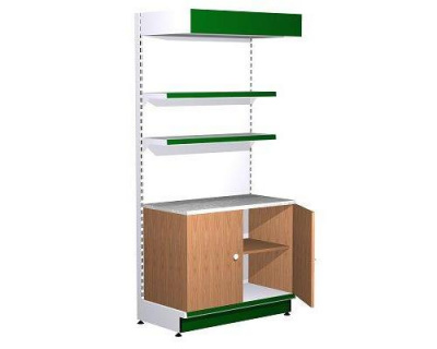 Фото Стеллаж Русь с тумбой с фризом СК080 с тумбой, картинка, монтаж, сервис, доставка, сервисное обслуживание