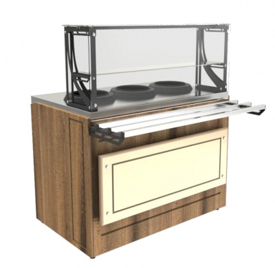 Фото Мармит для первых блюд Провиантъ LM1 Steel 1105K (2 конфорки), 4,0 кВт, картинка, монтаж, сервис, доставка, сервисное обслуживание