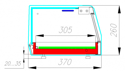 Фото Настольная холодильная витрина Полюс АC37 SM 1,0-1 Sushi, картинка, монтаж, сервис, доставка, сервисное обслуживание