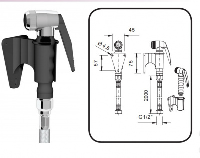 Фото Устройство душирующее Rubinetterie Del Friuli 922000, картинка, монтаж, сервис, доставка, сервисное обслуживание