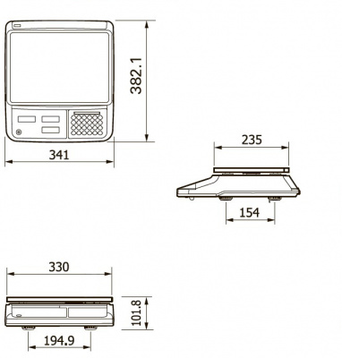 Фото Весы торговые Cas PR-6B (LCD, II), картинка, монтаж, сервис, доставка, сервисное обслуживание