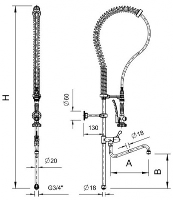 Фото Устройство душирующее Rubinetterie Del Friuli 00981125+00323003, картинка, монтаж, сервис, доставка, сервисное обслуживание