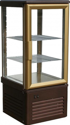Фото Кондитерский шкаф Полюс R120C Сarboma (D4 VM 120-1 (коричнево-золотой, 1/2, Inox)), картинка, монтаж, сервис, доставка, сервисное обслуживание