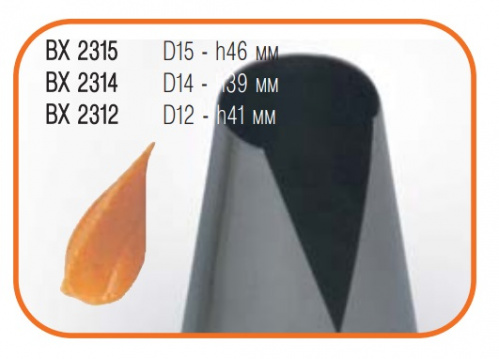 Фото Насадка кондитер. "Конус" d=12 мм h=41 мм нерж., картинка, монтаж, сервис, доставка, сервисное обслуживание