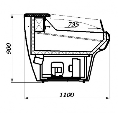 Фото Витрина холодильная Полюс ВХСл-1,5 Carboma (рыба), картинка, монтаж, сервис, доставка, сервисное обслуживание