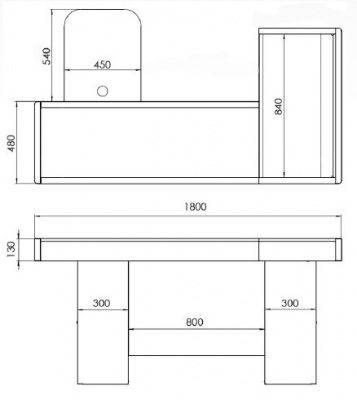 Фото Расчетный стол универсальный с широким накопителем Golfstream Двина РС- У-БТ13-НШ4-0, картинка, монтаж, сервис, доставка, сервисное обслуживание