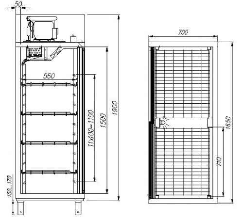 Фото Холодильный шкаф Полюс Carboma R1400К (купе), картинка, монтаж, сервис, доставка, сервисное обслуживание
