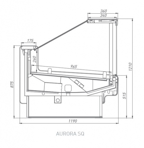 Фото Холодильная витрина Brandford Aurora SQ 190, картинка, монтаж, сервис, доставка, сервисное обслуживание