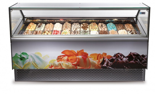Фото Витрина для мороженого ISA Millennium ST 20 A (прямое стекло), картинка, монтаж, сервис, доставка, сервисное обслуживание