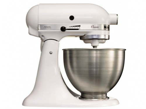 Фото Миксер планетарный Kitchenaid 5K45SSEWH, картинка, монтаж, сервис, доставка, сервисное обслуживание