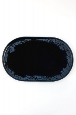 Фото Тарелка овальная 32см Root Blue, картинка, монтаж, сервис, доставка, сервисное обслуживание