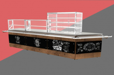 Фото Витрина нейтральная (кондитерская) Провиантъ LKN Steel 1105 (неохлаждаемая), картинка, монтаж, сервис, доставка, сервисное обслуживание