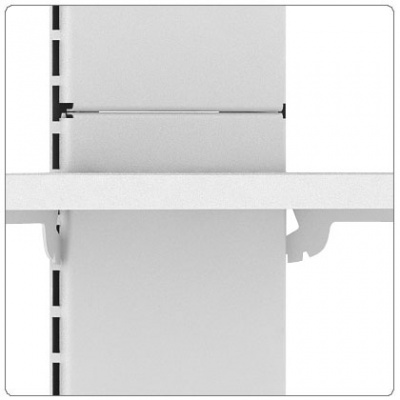 Фото Пристенный стеллаж угловой внешний с навесом с подсветкой H=2250 мм, картинка, монтаж, сервис, доставка, сервисное обслуживание