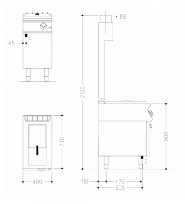 Фото Фритюрница Mareno NF74E10T, картинка, монтаж, сервис, доставка, сервисное обслуживание